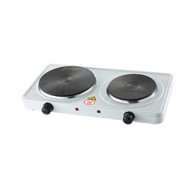 China Household YQ 2500W OEM Kitchen Electric Cooker Portable Mini Double Stove Solid Electric Griddle for sale