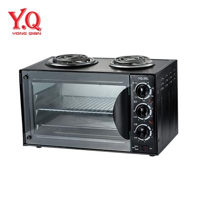 China 220V 3100W electric oven with coil pizza oven hot plate electric bread maker YQ YQ-26L-2 for sale