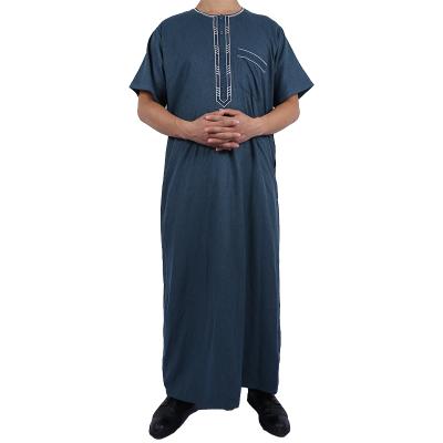 China Hot Selling Durvesh Islamic Muslim Men Thobe Men Morocco Style Wholesale Cotton Thobe for sale