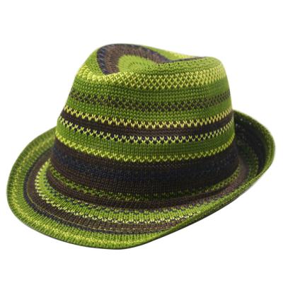 China Winter Crochet Acrylic Content Green Hat Knitted Cixi Beanies Fedora for sale