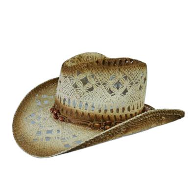 China Hand Knitted Simple Dyed Cowboy Hats Walmart for Kids Bead Decoration for sale