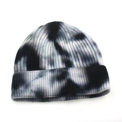 China Wholesale Hot Sale Winter COMMON Striped Tie Dye Beanie Women Tie Dyed Beanies for sale