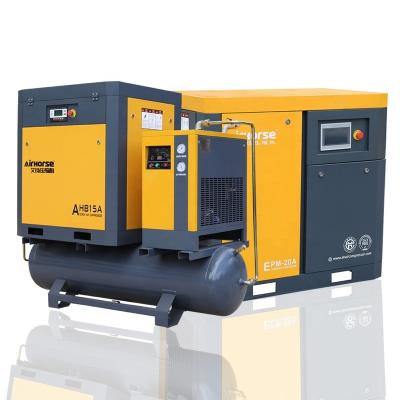 China 4kw 5.5kw 7.5kw 11kw 15kw Germany technology lubricated industrial silent electric rotary screw air compressor with dryer and tank for sale