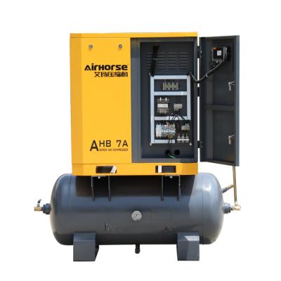 China Lubricated Low Pressure 5.5kw Screw Air Compressor Silent Silent Suitable For 300L Tank for sale