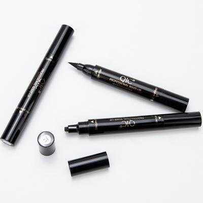 China Waterproof Double Head Eyeliner Stamp Eye Liner Stamp Waterproof Long Lasting Liquid Seal Qic for sale