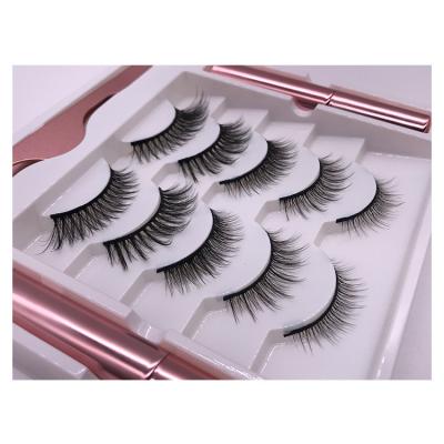 China Manufacturer 2022 Flexible China Packaging Box 5 Pairs Mixed Magnetic Liquid Eyeliner Eyelash Set for sale