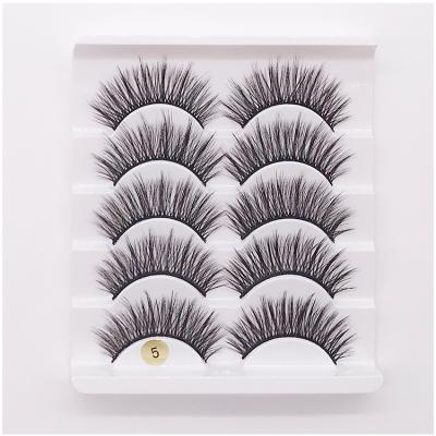 China High quality false eyelashes of the different natural long cheap prices 5 pairs of soft thick thin lashes mixed for sale