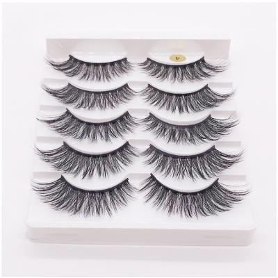 China The long natural manufacturers the direct sale of different false eyelashes stick 5 pairs of soft thick thin lashes mixed for sale