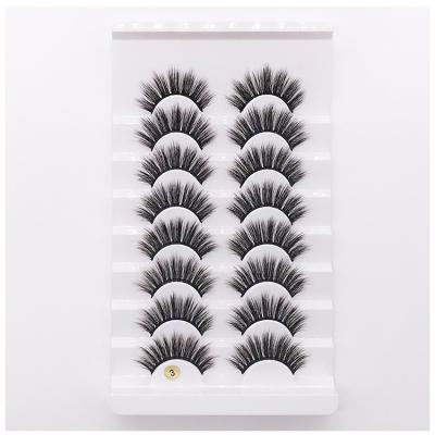 China Natural Long Promotion Selling High Quality False Eyelashes 8 Pairs Soft And Thick 3D Lashes for sale