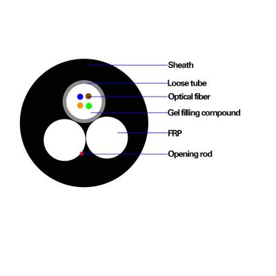 China FOC non-metallic fiber G652D/G657A 12FO span 80m 100m OFC fiber optic aerial fiber optic cable ASU80 Fibra Optica Cabo ASU for sale