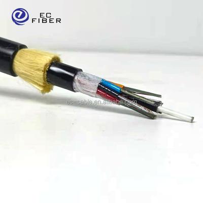 China Single Mode Outdoor Nonmetallic Flat Fiber Optic Cable ADSS 12-288 Cores , FRP Aerial Flat Fiber Optic Cable ADSS for sale