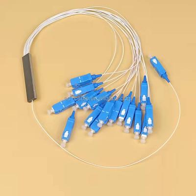 China Factory FTTH Fiber Optic Equipment PLC Splitter SC UPC APC 1x2 Connector 1x2 1x4 1x8 1x16 1x32 0.9mm for sale