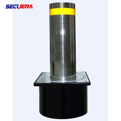 China 304stainless steel or A3 steel with paint traffic street warning safety semi-auto electric rising bollard for remote control à venda