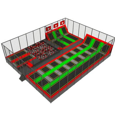 China With Net Protective Wholesale Custom Professional Amusement Park Trampoline Kids Jump Trampoline Park for sale