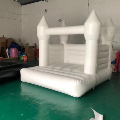 China Small Popular Inflatable White Inflatable Jumping Castle Bouncy Playground For Backyard Use for sale