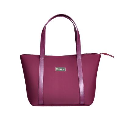 China Others Bag Customized Whosale Women's Tote Burgundy Neoprene Neoprene Handbag for sale