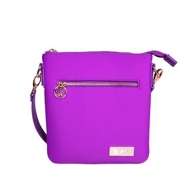 China Purple Neoprene Sling Bag Neoprene Cross - Body Bag for sale