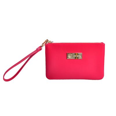 China Fashion Watermelon Red Neoprene Pouch Customized Logo Cosmetic Pouch for sale