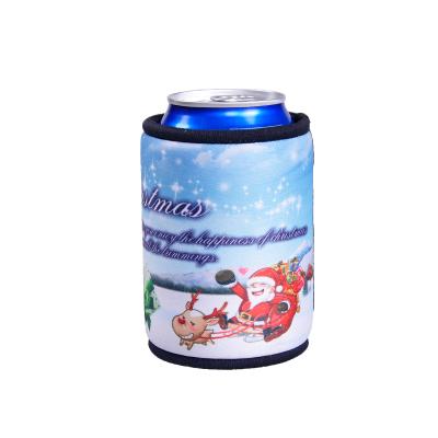 China Neoprene Christmas Theme Neoprene Can Stubby Stand Can Cooler 5mm Thickness for sale