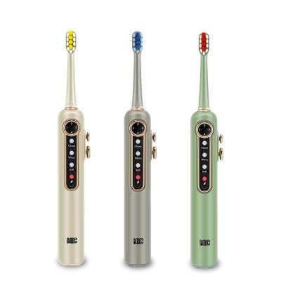 China Teeth Whitening In Running 2 Heads Rechargeable Sonic Teeth Whitening Adult Electric Toothbrush for sale