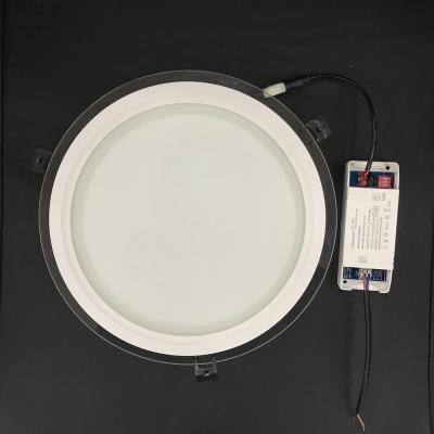 China Modern AC220-240V Triac Dimming Glass Panel Light CE 5 Years Warranty RA>90 Power Adjustable 12w 14w 15w 16w 18w 19w 20w 22w 24w 26w for sale