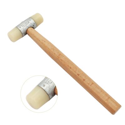 China Wooden Double Head Rubber Hammer With Wooden Handle Wooden Hammer With Wooden Handle DIY Tool Installation For Woodworking for sale