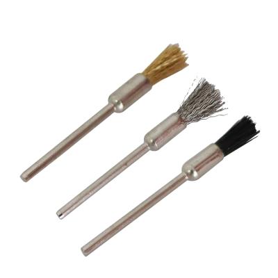 China Wholesale Customized Type Polishing And Cleaning Jewelry Wire Brush Good Quality 2.35mm Steel Wire Mini Brass Brush Pen for sale