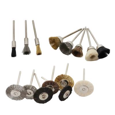 China High Quality Jewelry Polishing And Cleaning Durable Using Various Type Brass Mini Steel Wire Brush Pen Wire Brush for sale