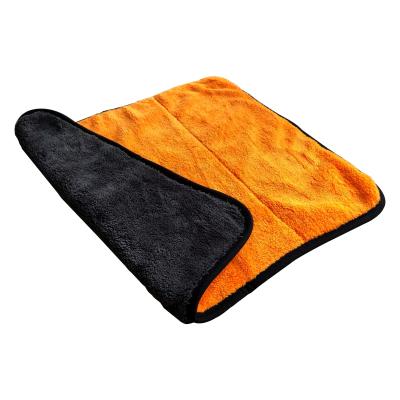 China QUICK DRY 2 Pieces In Pack Auto Inner Microfiber Dust And Clean Towel 2 In 1 Coral Fleece Detailing Towel for sale