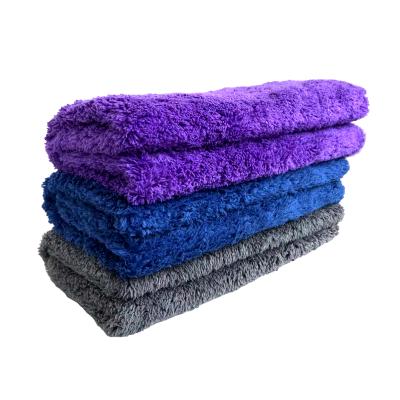 China Microfiber Coral Fleece Towel Cleaning Cloth Edgeless QUICK DRY Car Detailing Set for sale