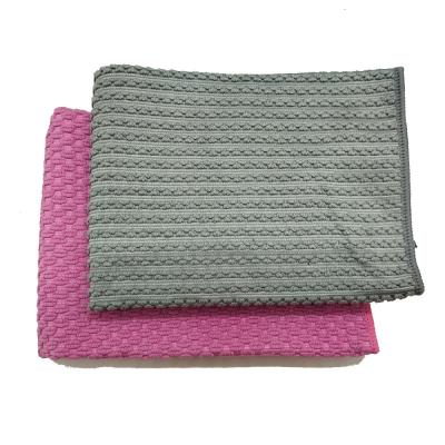 China Custom Pearl Woven Kitchen Auto Wash Towel Fiber Pearl Micro Polishing Towels Home Dish Clean Clothes for sale