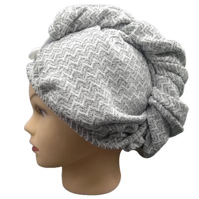 China Runtu High Quality Super Absorbent QUICK DRY Microfiber Hair Turban Waffle Wrap Custom Towel for sale