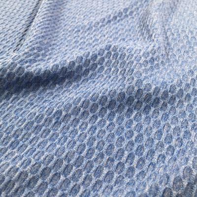 China Jacquard 90% Polyester Horizontal Stretch Moisture Wicking Stripe Solid Stretch Knit Fabric 10% Spandex For T Shirt for sale