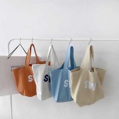 China Eco-friendly High quality custom printed organic cotton canvas grocery shopping tote bag with pockets for sale