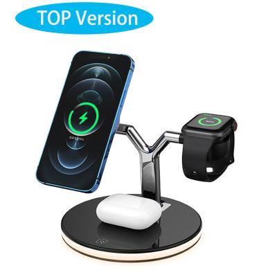 China New Multifunction 3 in 1 Dock Station QI R3 7P i12 J970 Wireless Phone Charging Charger For Cell Phone S5 Earphone Watch 5 Periodic Charger for sale