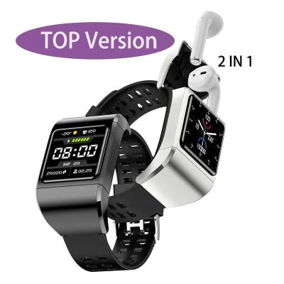 China MP3 Playback Smart Watch 2in1 Newly With T500 HW22 C6 Earbuds Wireless Earphone Bracelet Heart Rate Measure Blood Pressure Oxygen Monitoring for sale