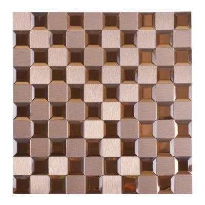 China Aluminum Edge Parquet Self Adhesive Mirror And Beveled Mosaic Tiles for sale