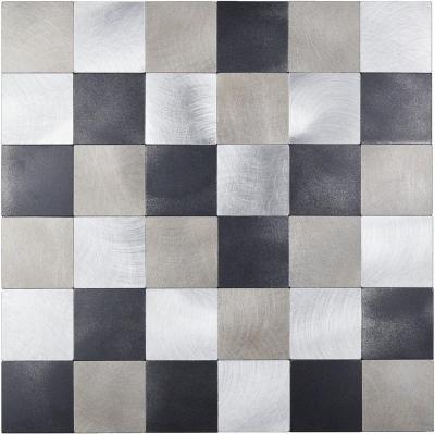 China Silver parquet Mosaico adhesivo aluminio gray negros for sale