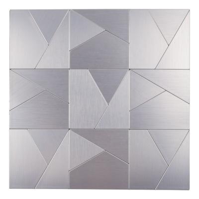 China Parquet 3D Art Peel and Stick Aluminum Mosaic Slab for sale