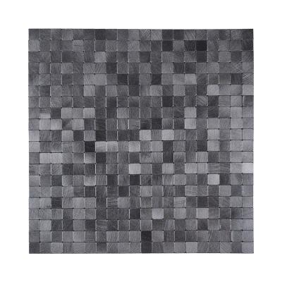 China Parquet Gray Self Adhesive Aluminum Composite Metal Mosaic Slabs for sale