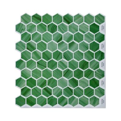 China Parquet 10*10 Inch 3D Sticker Vinyl Peel and Stick Backsplash Wall Slab for sale