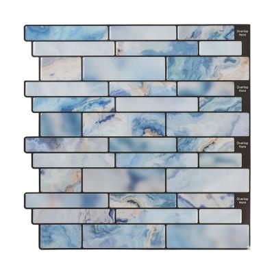 China 3D Parquet Mosaic Kitchen Backsplash Peel and Stick Tile Vinyl Wall Sticker for sale