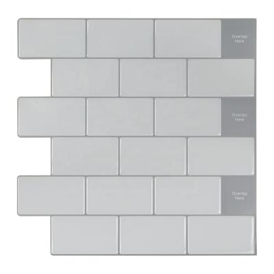 China Waterproof Parquet Brick Peel And Stick Wall Slab 3d Gel Mosaic Kitchen Backsplash for sale