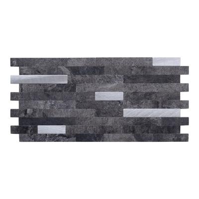 China Parquet Metal and Composite Slabs of PVC Skin and Stick Backsplash in Oyster for sale