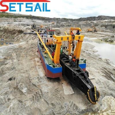 China 8 Inch Hydraulic Cutter Suction Dredging Sand Machine for Dredging Depth of 8 Meters for sale