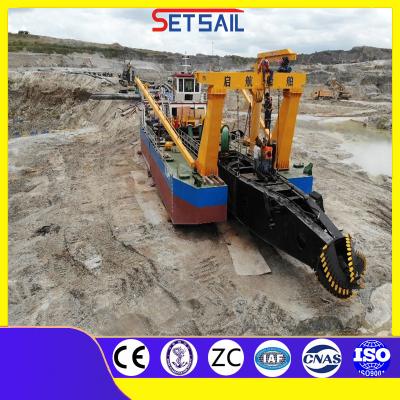 China Powerful Diesel Cutter Suction River Sand Dredger for Wheel Bucket Dredging Machinery for sale