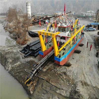 China Hydraulic Motor Control 18 Inch Cutter Suction Mud Dredger Cummins 260 Kw for Dredging for sale