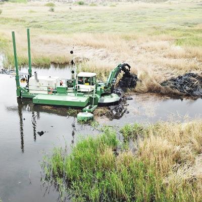 China Diesel-aangedreven veelzijdige amfibische emmerdredger met een capaciteit van 120 m3 tot 700 m3/uur Te koop