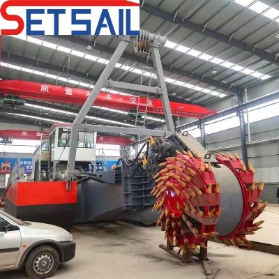 China Wheel Sand Bucket Dredger with Anchor Boom Discharge Distance 800m-5000m for sale