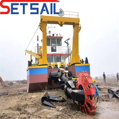 China Sand Mining Dredger with Bucket Wheel Cutter and 200mm-800mm Discharge Pipe Diameter for sale